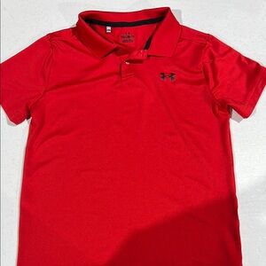 Boys size M Under Armour Red Polo Shirt